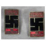 Two WW2 Ethnic Germans in Croatia Badges