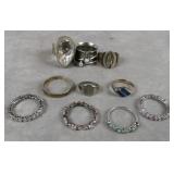 10pc Assorted Sterling Silver Rings Lot