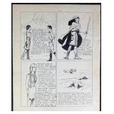 Original Hand-Drawn Story Illustration Art Page