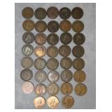 38pc 1870-1967 English Large Cents Lot