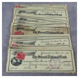 1901 Sandusky OH. Second National Bank Checks