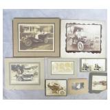 8pc Antique Automoblie Related Cabinet Photos