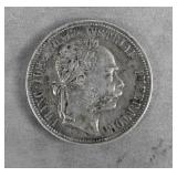 1888 King Franz Joseph Silver 1 Florin Coin