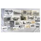 22pc Antique Automoblie Realated Photos Lot