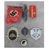 6pc WW2 German Military Badges Lot