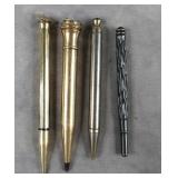 4pc Antique Miniature Merchanical Pencils Lot