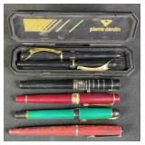 5pc Fountain Pen Lot w/ Pierre Cardin