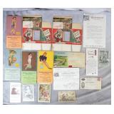 16pc Antique & Vintage Advertising Ephemera Lot