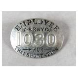 Vintage Wilkes Barre Railroad Employee Badge