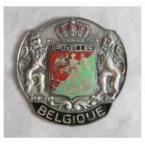 Vintage Brussels Belgium Car Emblem Badge