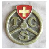 Vintage Swiss Touring Club Car Emblem Badge