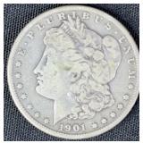 1901 U.S. Morgan Dollar 1 OZ. Silver Coin