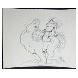 1993 Mark Bode Signed 11" x 14" Original Art