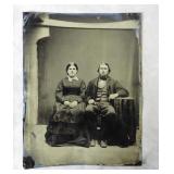 19th c. 8 1/4" (h) x 6 1/2" (l) Tintype Photo