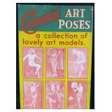 C.1930s Candid Art Poses Exhibit Card Display
