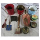 Antique Tin & Metalware Grouping