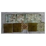 Antique Pottery Tiles Grouping