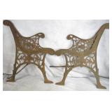 Antique Cast Iron Park Bench Ends