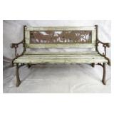 Cast Iron & Wood Child's Animal Theme Bench