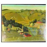 Mid-Century American Folk Art Oil Painting