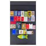 Assorted Playing Cards w/ Sealed & Advertising
