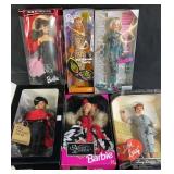 6pc NIP Special Edition Barbies w/ Designer