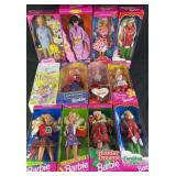 12pc Assorted NIP Barbie Dolls w/ Holiday & Tweety