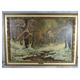 Laszlo Neogrady Winter Wonderland Print on Board