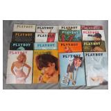 16pc 1964-1967 Playboy Magazines Lot