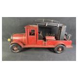 Artisan Wood & Metal Fire Truck