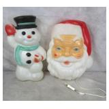 Santa Claus & Snowman Blowmold Displays