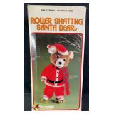 Vintage Battery Operated Roller Skating Santa Bear
