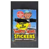 1986 Topps Snotty Signs Stickers Wax Box