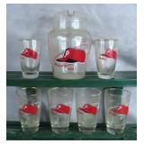 1966 Philadelphia Phillies Pitcher & Glass Set
