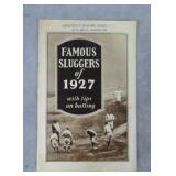Famous Sluggers of 1927 w/Tips on Batting Booklet