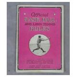 1931 Official Baseball and Lawn Tennis Rules Book
