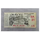 1927 Navy vs. Penn College Football Ticket