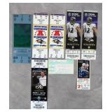 9pc 1991-2013 NFL Football Tickets Lot