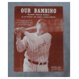1948 Babe Ruth Our Bambino Sheet Music