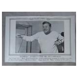 1933 Babe Ruth Illustrated Curent Nes Poster