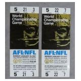1967 Super Bowl 1 Proof Full Tickets