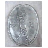 Vintage Babe Ruth Home Run King Aluminum Plaque