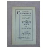 1920 Georges Carpentier The Wonder Man Booklet