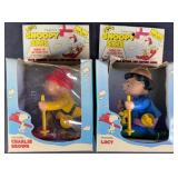 Snoopy Skis Charlie Brown & Lucy Wind Up Toys