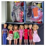 Vintage Ideal Tammy Dolls w/ Clothes & Cases