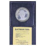 1989 Batman .999 Fine Silver 1 Troy Ounce Coin