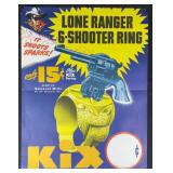 Vintage Lone Ranger 6-Shooter Ring Poster