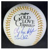 Andy Van Slyke '5x G.G.' Signed Baseball