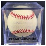 Cesar Geronimo '75ï¿½ WS Champs' Signed Baseball