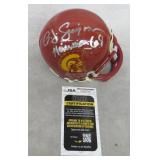 O.J. Simpson Signed Mini Helmet-JSA COA